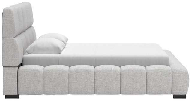 Signature Design by Ashley® Jesstean Light Gray Queen Upholstered Panel Bed-2