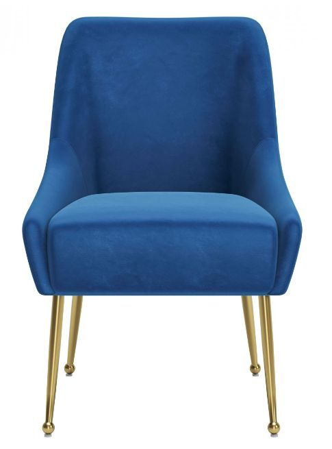 Zuo® Modern Maxine Gold/Navy Blue Dining Side Chair-2