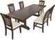 Jofran Inc. Bakersfield 6-Piece Dark Colorway/Neutral Cream Dining Set-0