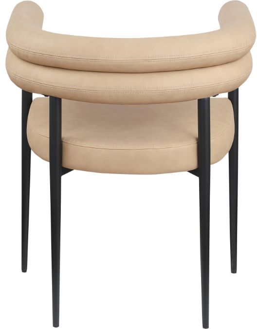 Meridian Furniture Lavina Tan/Black Vegan Leather Upholstered Dining Chair-3