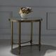 ACME Furniture Aditya Mirrored End Table with Antique Brass Base-1