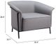 Zuo® Modern Burry Slate Gray Accent Stationary Chair-1