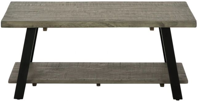 Signature Design by Ashley® Brennegan Gray Coffee Table with Black Legs-1
