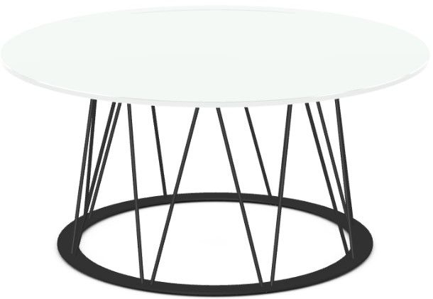 Amisco Customizable Calypso White Glass 36" Coffee Table-0