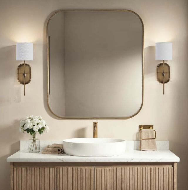Renwil® Peonia Dark Antique Brushed Brass Wall Sconce-1