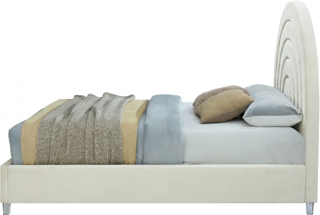 Meridian Furniture Rainbow Cream Queen Upholstered Panel Bed-2
