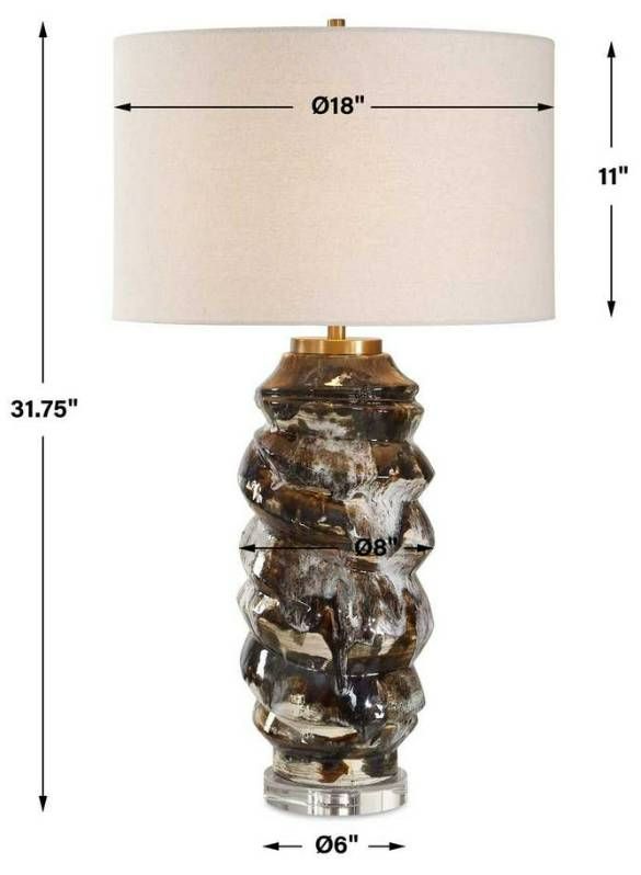 Uttermost® Cuoco Mottled Brown Table Lamp-2