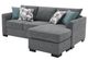 Coaster® Storey Gray Upholstered Sectional Chaise Sofa-2