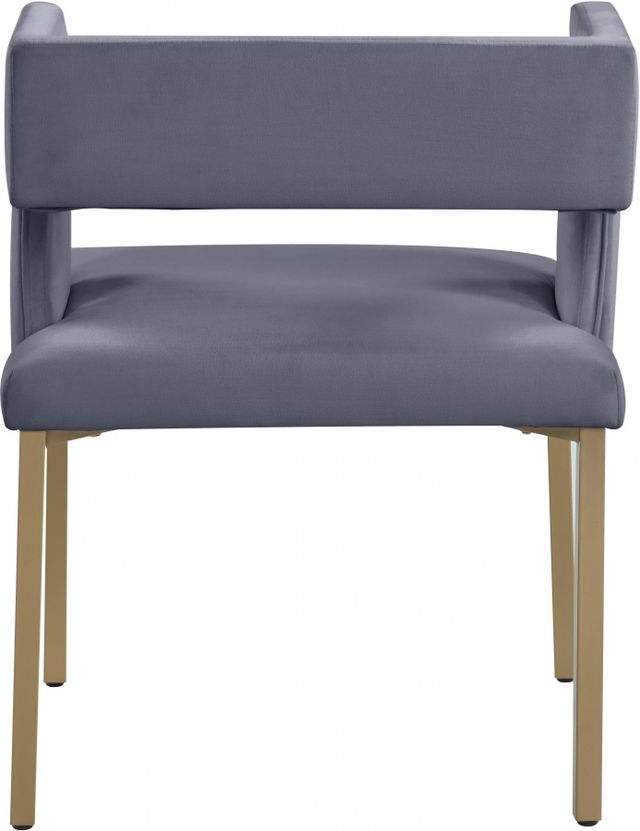 Meridian Furniture Caleb Grey Velvet/Gold Velvet Dining Chair-3