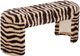 TOV Furniture Zebra Brown Striped Tufted Bench-0