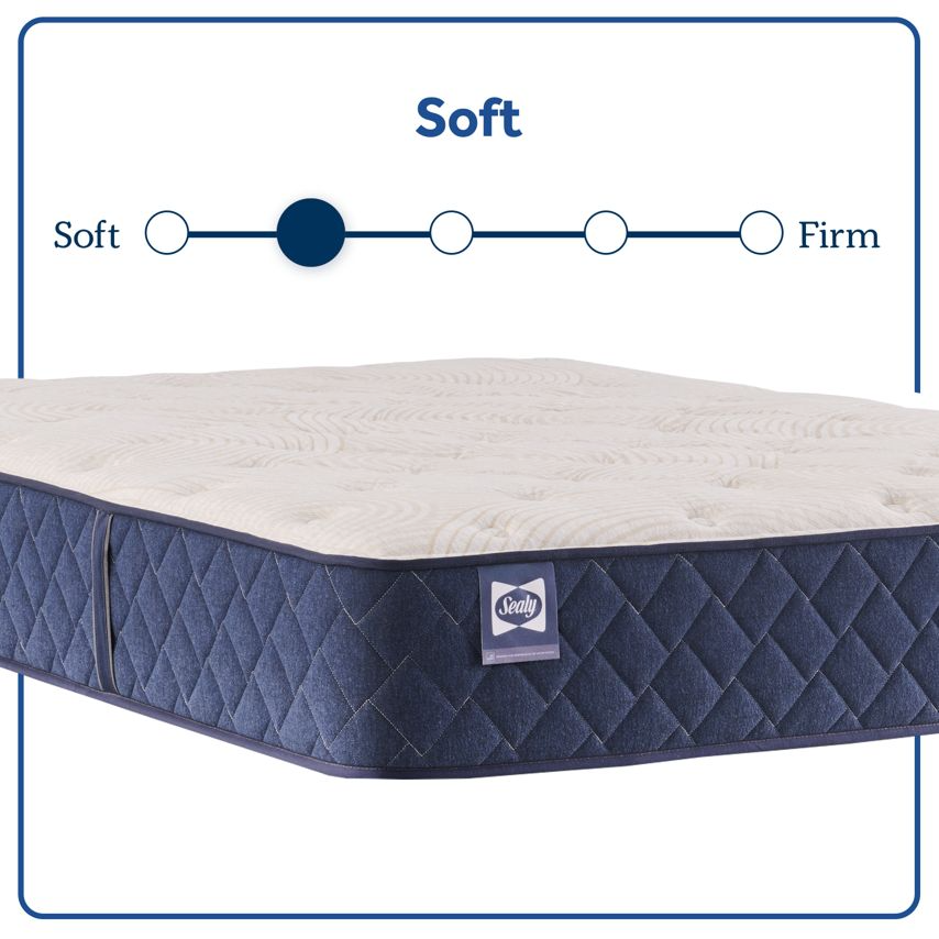 Sealy Dream Waves 12.5" Wrapped Coil Soft Tight Top Split King Mattress - Thumbnail 4
