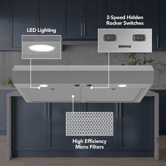 Broan® Mantra 1 Series 36" Stainless Steel Under Cabinet Range Hood-1