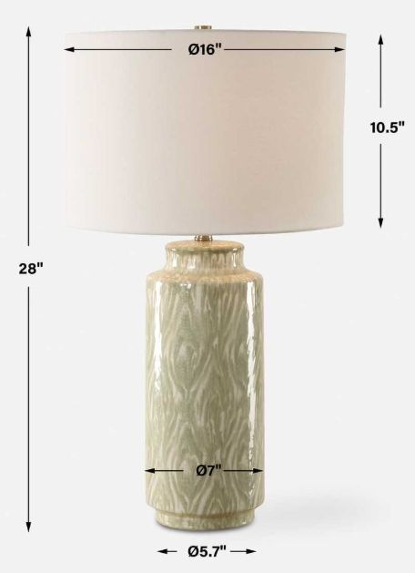 Uttermost® Laurel Cream/Sage Table Lamp-2