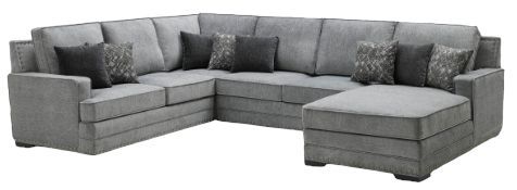 Milton Greens Stars 3-Piece Light Gray U-Shaped Right Hand Facing Sectional and Chaise-0