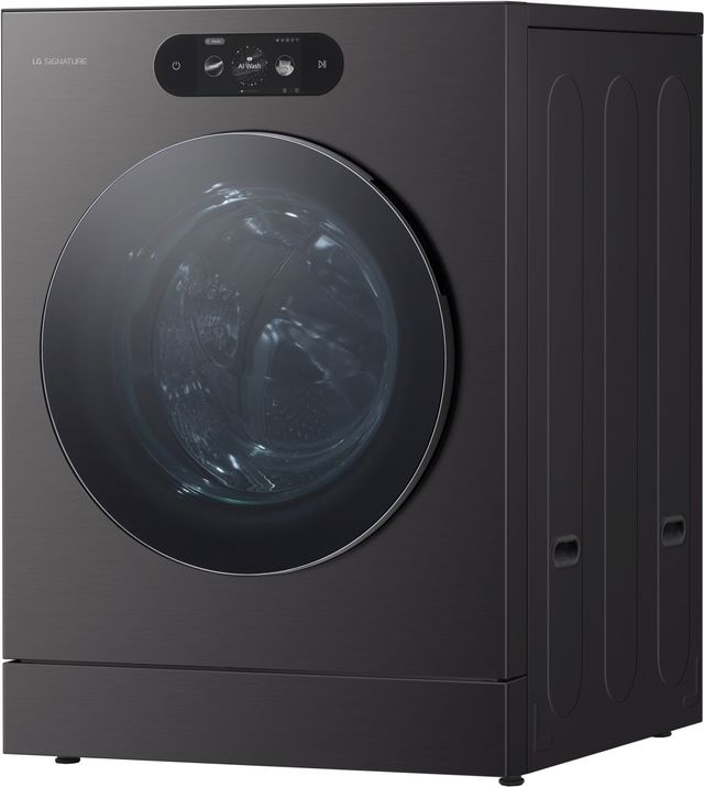 LG SIGNATURE 5.8 Cu. Ft. Brushed Black Steel Front Load Washer with Built-In Intelligence, TurboWash® 360°, ezDispense® and Touch LCD Control-3