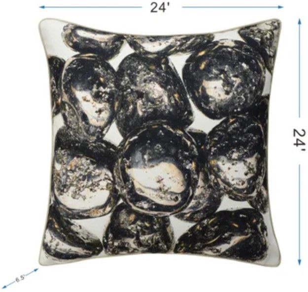 Stylecraft Norman Wyatt Home Black/White Designer Pillow-2