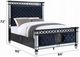 ACME Furniture Varian II Black/Dark Navy Eastern King Panel Bed-2