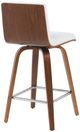 Armen Living Vienna 2-Piece Walnut/White Swivel Barstool Set-3