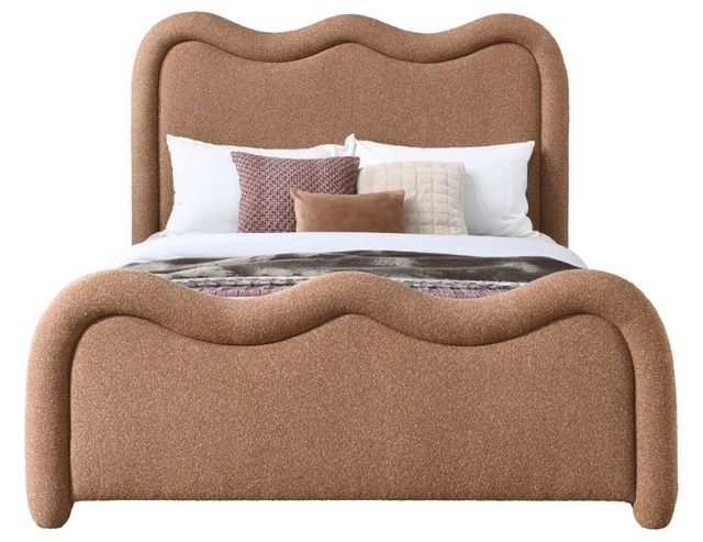 Meridian Furniture Gavin Cognac King Upholstered Panel Bed-1