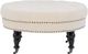 Linon Isabelle Natural Round Tufted Ottoman-0