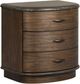 Four Hands Tovae Honed Coffee Marble/Stained Saddle Brown Sungkai Nightstand-0