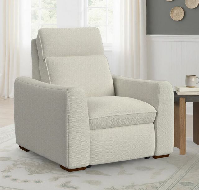 Flexsteel® Ava Silver Sand Fabric Power Recliner with Power Headrest and Lumbar-1