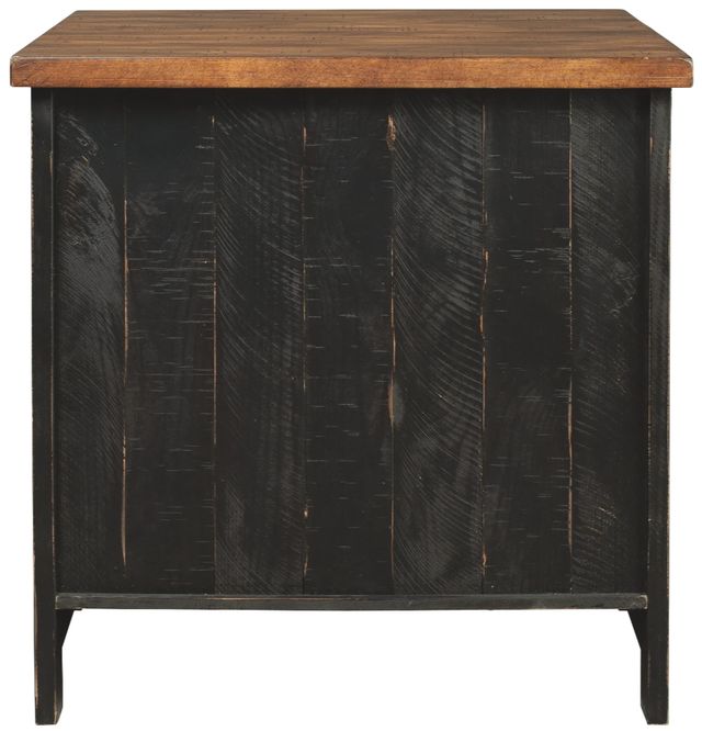 Signature Design by Ashley® Valebeck Light Brown End Table with Rustic Black Base-3