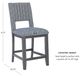 Powell® Jamison Charcoal Upholstered Counter Stool -2