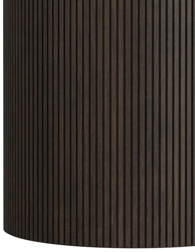 Elements International Sylvie White Coffee Table with Dark Brown Base-3