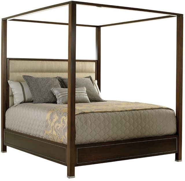 Lexington Home MacArthur Park Terranea Brown/Wheat King Poster Bed-0