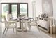 Bernhardt Axiom Glass Top Round 60" Dining Table with Linear Grayish Base-1