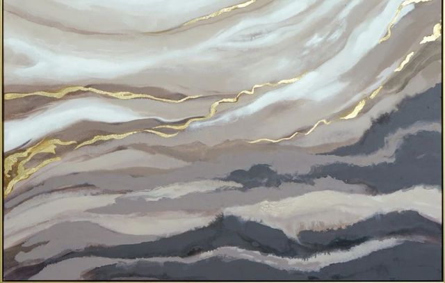 Classy Art HD Print Canvas with Foil Wall Art -1