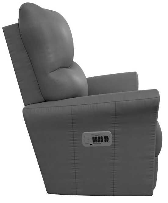 La-Z-Boy® Rowan Graphite Leather Power Wall Recliner with Headrest and Lumbar-3