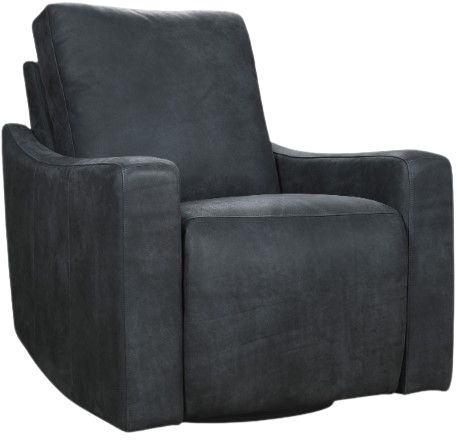 Hooker® Furniture Lewis Cordoba Noir Power Swivel Recliner-0