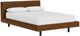 EQ3 Bento Double Upholstered Leather Panel Bed-0