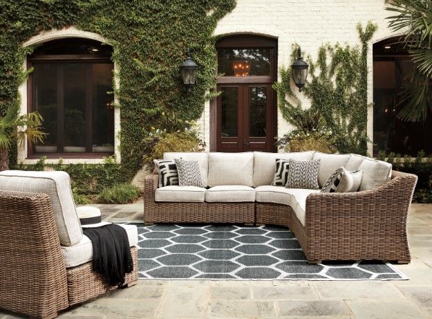 Signature Design by Ashley® Beachcroft 6-Piece Beige Outdoor Seating Set-3