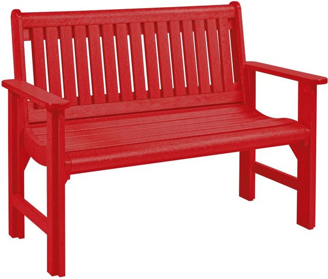 C.R. Plastics Generation Line Red Garden Bench-0