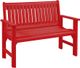 C.R. Plastics Generation Line Red Garden Bench-0