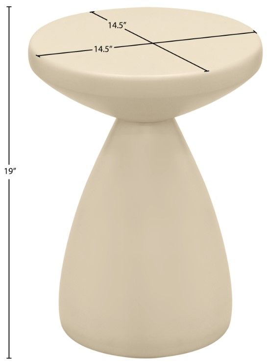 Meridian Furniture Anika Cream End Table-3