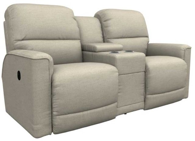 La-Z-Boy® Cade Pebble Manual Reclining Loveseat with Console-0