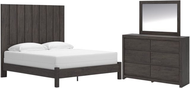 Signature Design by Ashley® Fraluna 3-Piece Charcoal Queen Bedroom Set-0