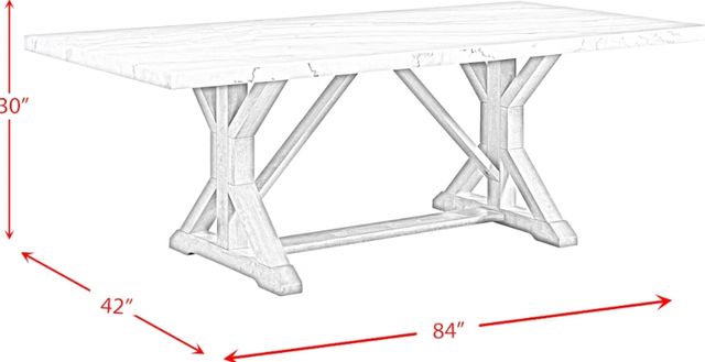 Elements International Lakeview 5-Piece Natural/White Dining Set-1