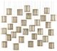 Currey & Company Daze Multi-Drop Antique Brass/Painted Silver/White Pendant Lighting-1
