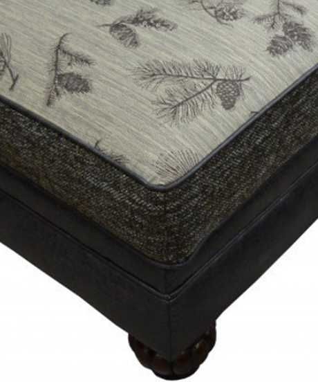 Marshfield Furniture Pine Creek Black/Gray Jumbo Storage Ottoman-1