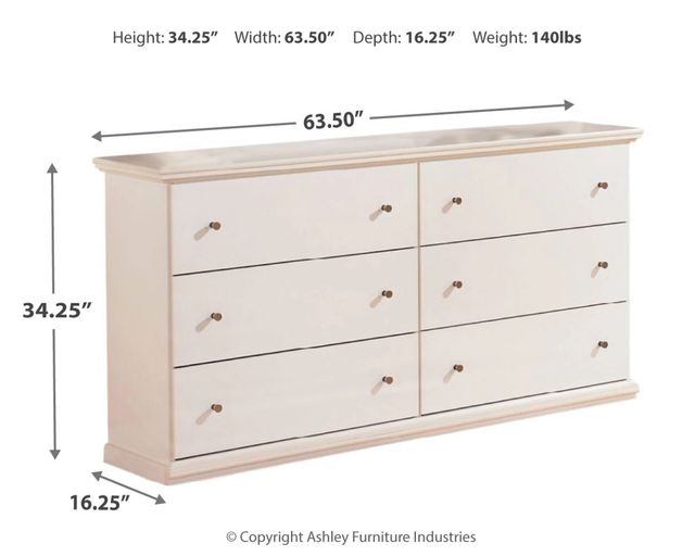 Signature Design by Ashley® Bostwick Shoals White Dresser and Mirror-2