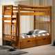 Donco Kids Honey Twin/Twin Mission Bunk Bed-0
