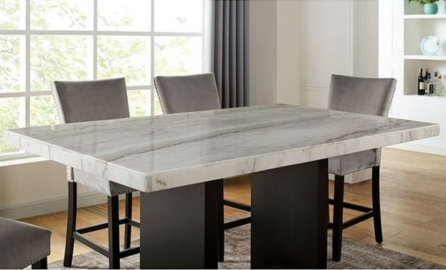 Furniture of America® Kian 7-Piece Black/Gray/White Dining Table Set-2