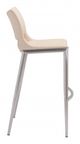 Zuo® Ace Light Pink and Silver Set of 2 Bar Chairs-3
