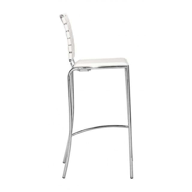 Zuo® Modern Criss Cross White Bar Chair-1