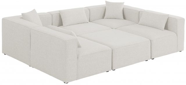Meridian Furniture Cube 6-Piece Cream 108" Modular Sectional-0